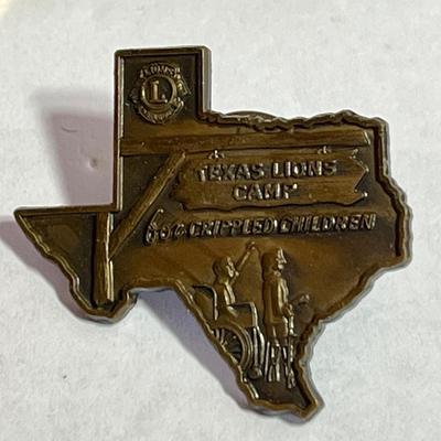 10 VINTAGE LION'S CLUB PINS FROM VARIOUS CHAPTERS
