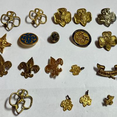 19 ASSORTED GIRL SCOUT PINS