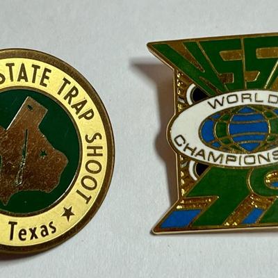 10 VINTAGE ASSORTED GUN CLUB AND SHOOTER'S ASSOCIATION PINS