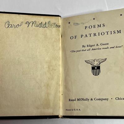 1942 "POEMS OF PATRIOTISM" BOOK