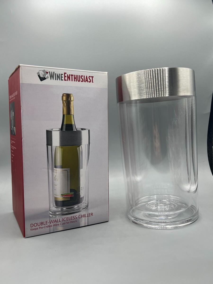 Wine Enthusiast Double Wall Iceless Bottle Chiller with Box