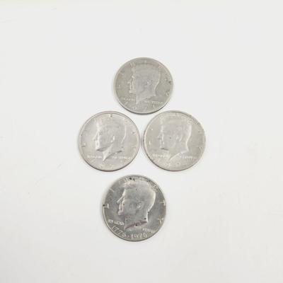 3 JOHN F KENNEDY 1970s  1/2 DOLLARS & 1 CENTENNIAL 1/2 DOLLAR