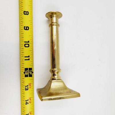 BRASS CANDLE STICK SQUARE BASE