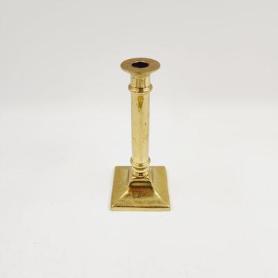 BRASS CANDLE STICK SQUARE BASE