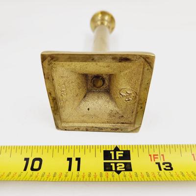 BRASS CANDLE STICK SQUARE BASE