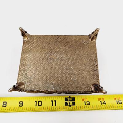 ORNATE PUPLE & BRASS JEWELRY / TINKER BOX