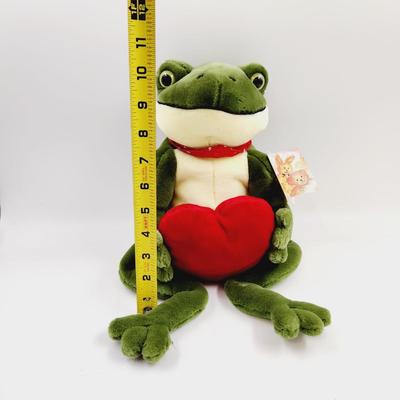 NEW HAPPY VALENTINES DAY FROG STUFFIE W/ HEART