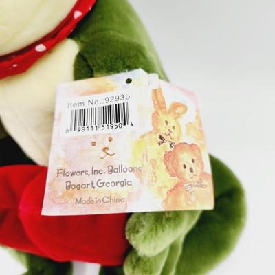NEW HAPPY VALENTINES DAY FROG STUFFIE W/ HEART