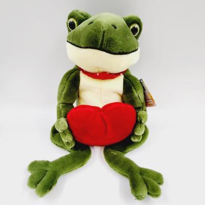 NEW HAPPY VALENTINES DAY FROG STUFFIE W/ HEART