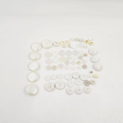 VINTAGE MULTI TONE WHITE BUTTONS