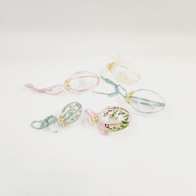 VINTAGE DECORATIVE GLASS EASTER ORNAMENTS