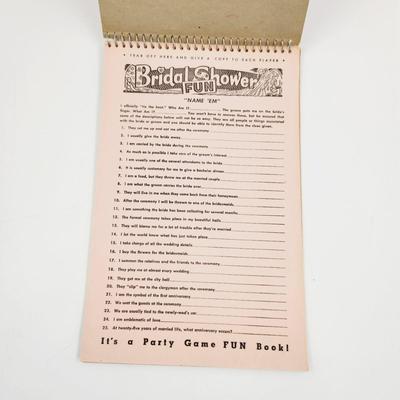 VINTAGE BRIDAL SHOWER FUN NOTEBOOK