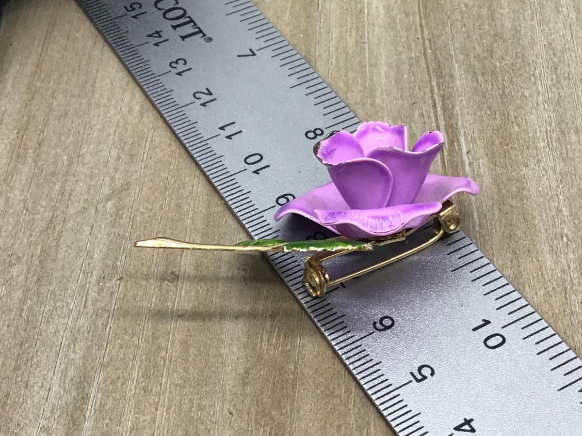 Vintage Purple Metal Flower 🌸 Green 🍃