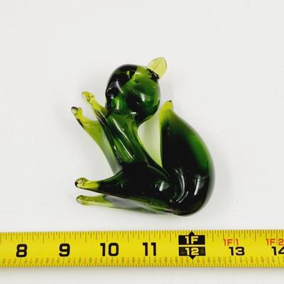 VINTAGE GLASS SQUIRREL FIGURINE