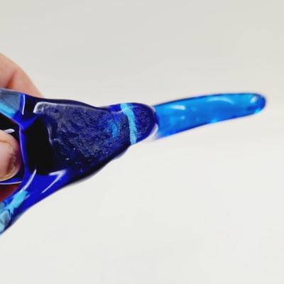 VINTAGE BLUE GLASS SQUIRREL COLLECTABLE FIGURINE