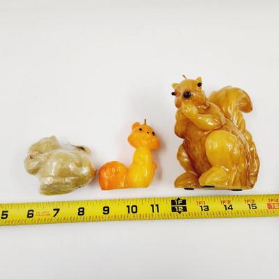 VINTAGE BUNDLE OF SQUIRREL CANDLES