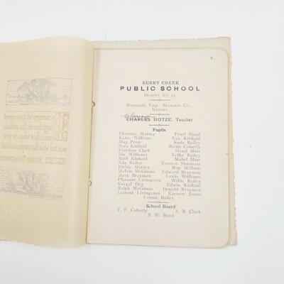 1907 BERRY CREEK PUBLIC SCHOOL SOUVENIR