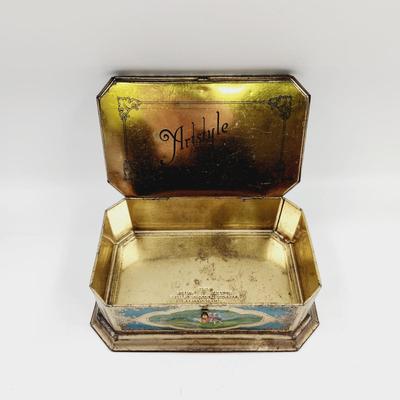ANTIQUE ARTSTYLE CHOCOLATE METAL TIN