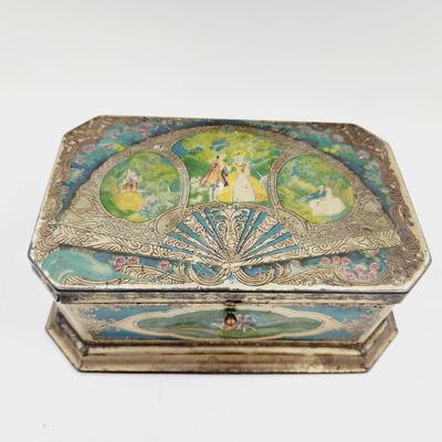 ANTIQUE ARTSTYLE CHOCOLATE METAL TIN