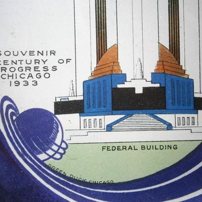 1933 World's Fair Coaster/Tray Federal Building