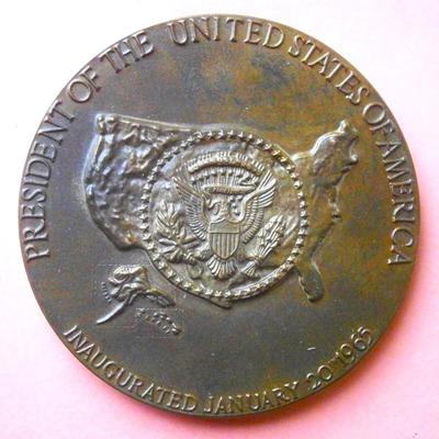 1965 Lyndon B. Johnson Bronze Inaugural Medallion