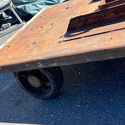 Antique Industrial Metal Heavy Duty Cart