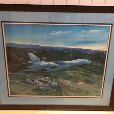 ABOVE and BEYOND by Richard R. Broome B-1 over USAF Academy 1979 signed (Certificate of Authenticity of Limited Edition) 28 1/2â€ X...