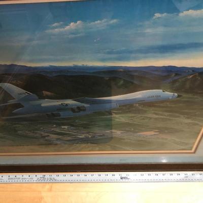 ABOVE and BEYOND by Richard R. Broome B-1 over USAF Academy 1979 signed (Certificate of Authenticity of Limited Edition) 28 1/2â€ X...