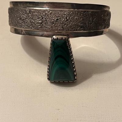 Sterling Silver Cuff Bracelet - Signed SH