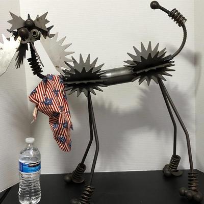 Two Lg. Heavy Metal Dog Art Statue/Steampunk