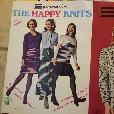 6 Vintage knitting books