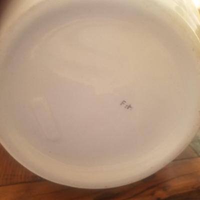 Antique white Ironstone Picher - 10 inches