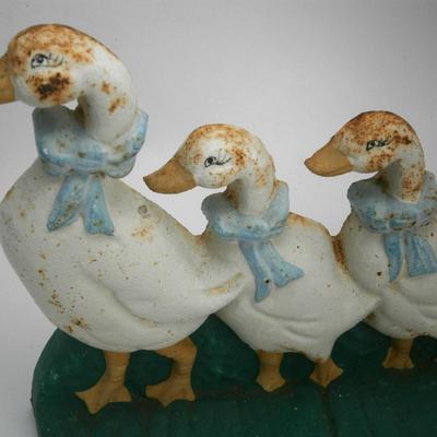 Cast Iron Duck Family Doorstop