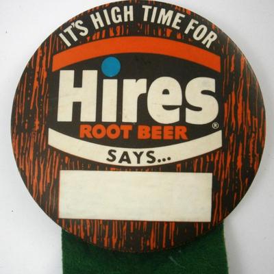 Hires Root Beer Pinback Button Name Tag