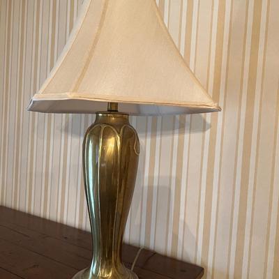 Brass Lamp with cream shadeÂ 