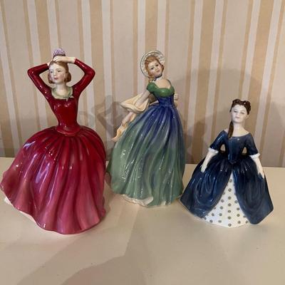 Set of 3 Royal Doulton Porcelain Figurines