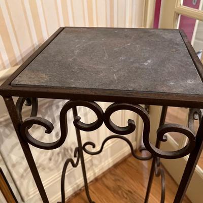 Cast Iron & Slate Plant Stand