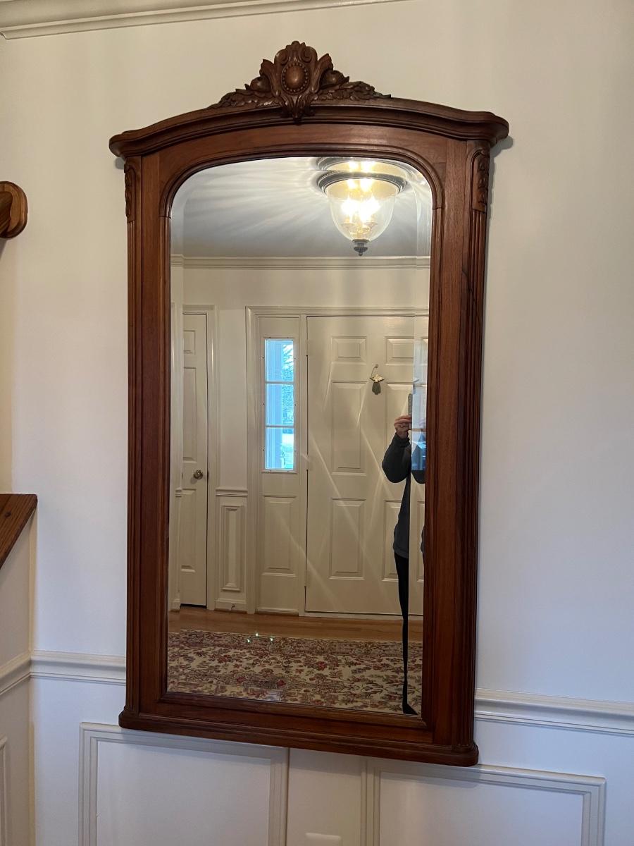 Large Wooden Framed Mirror