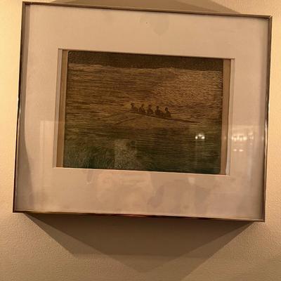 Framed & Matted Rowers Print