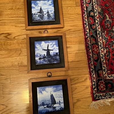 Set of 3 Belart Framed Sail Tiles from Holland