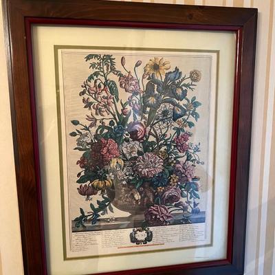 Framed and matted June Floral Print