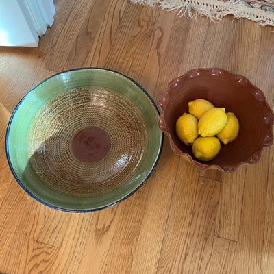 Lot of 2 Bowls + Weighted Lemons
