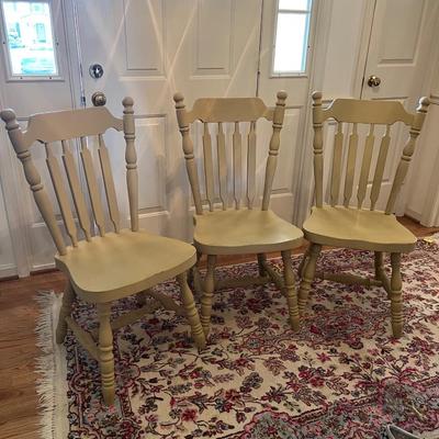 3 Wooden Dining Chairs