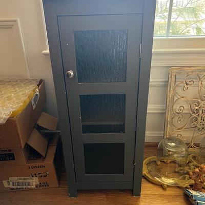 Small Chalk Paint Cabinet with Glass Door