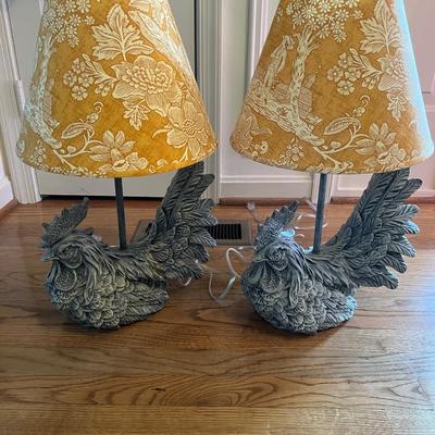 Set of 2: Chicken Lamps