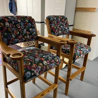 2 Pool Table Side Chairs