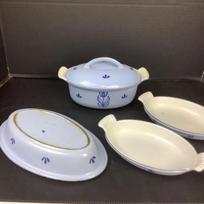 1525 DRU Holland Blue Tulip Enamel Lot