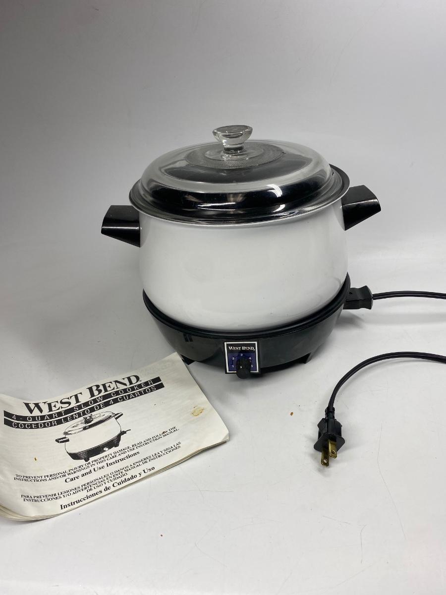 West Bend 4qt Slow Cooker Removable Crock 5 Settings