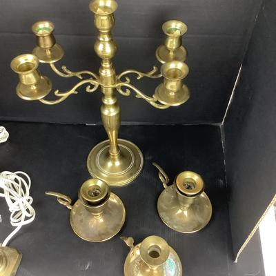 1536 Brass Candlesticks & Lamps