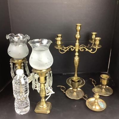 1536 Brass Candlesticks & Lamps